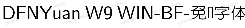 DFNYuan W9 WIN-BF字体转换